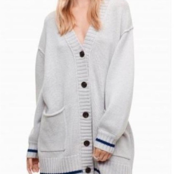 Wilfred Free Gray Merino Wool Velzen Cardigan Oversized Sweater - Picture 10 of 10